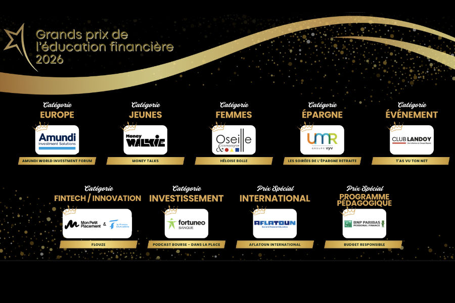 Les lauréats 2026 des Grands Prix de l'éducation financière