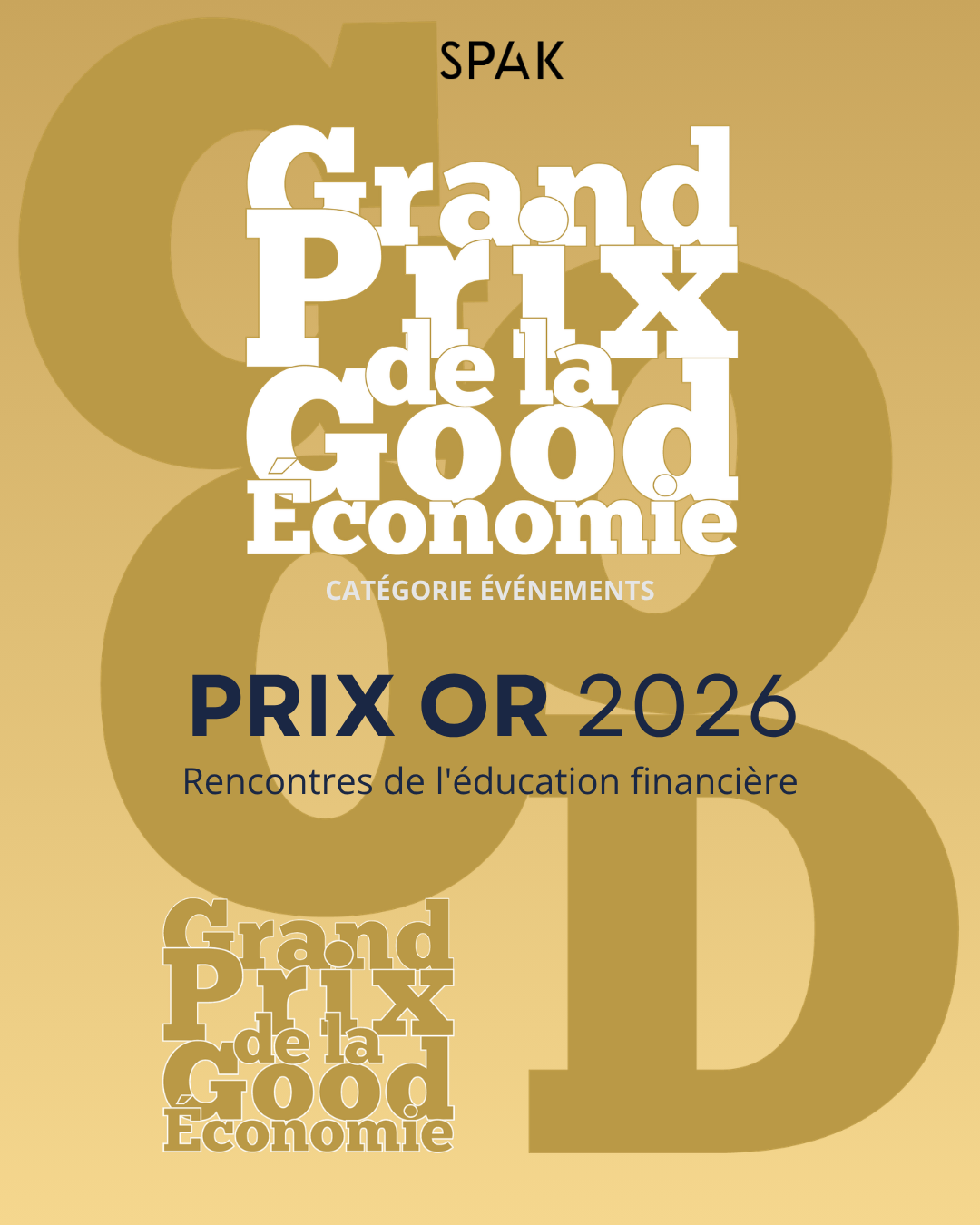 Prix Or 2026 — Grand Prix de la Good Économie, catégorie Événements